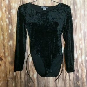 GAP | Long sleeve Black Velvet Bodysuit